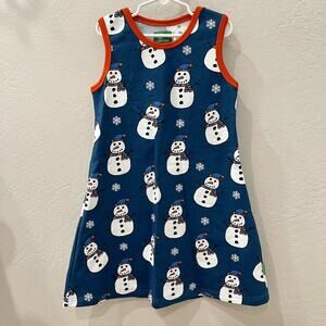 NWT Naperonuttu Blue Snowman Tank Dress